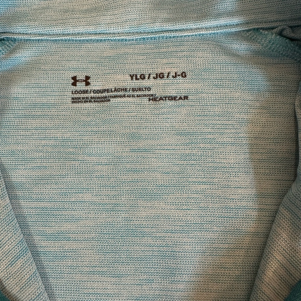 Under Armour Blue HeatGear Quarter-Zip Pullover Youth Large - Picture 4 of 5